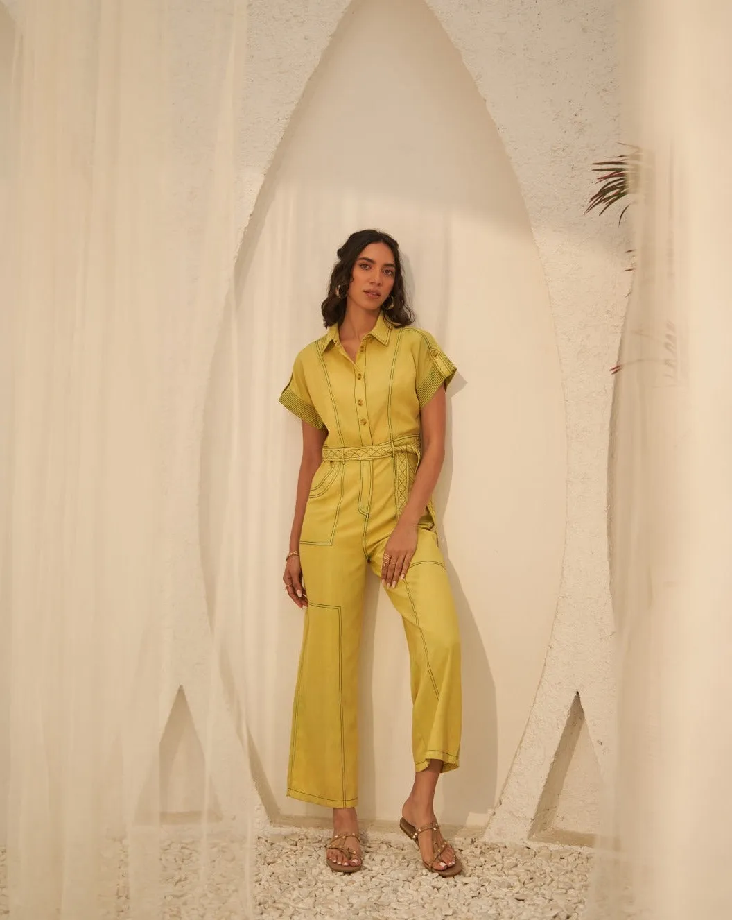 Adele Lime Jumpsuit