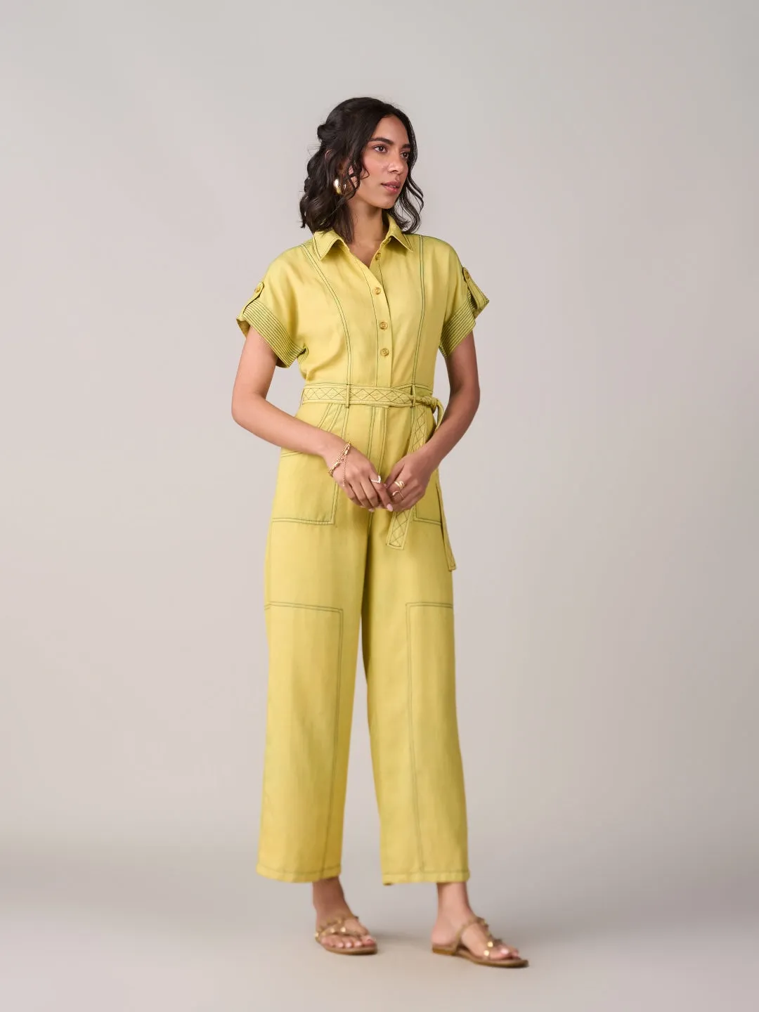 Adele Lime Jumpsuit