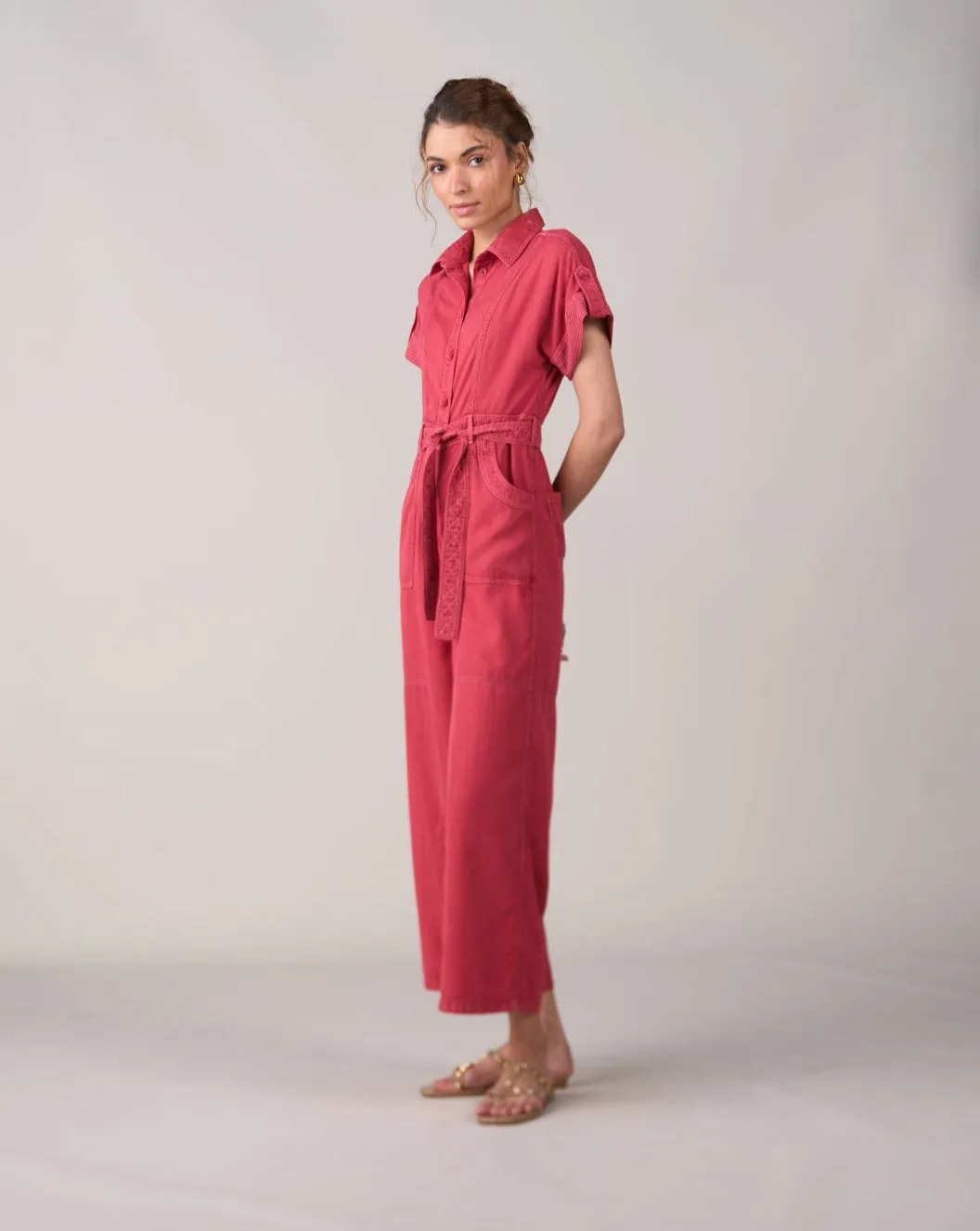 Adele Red Jumpsuit