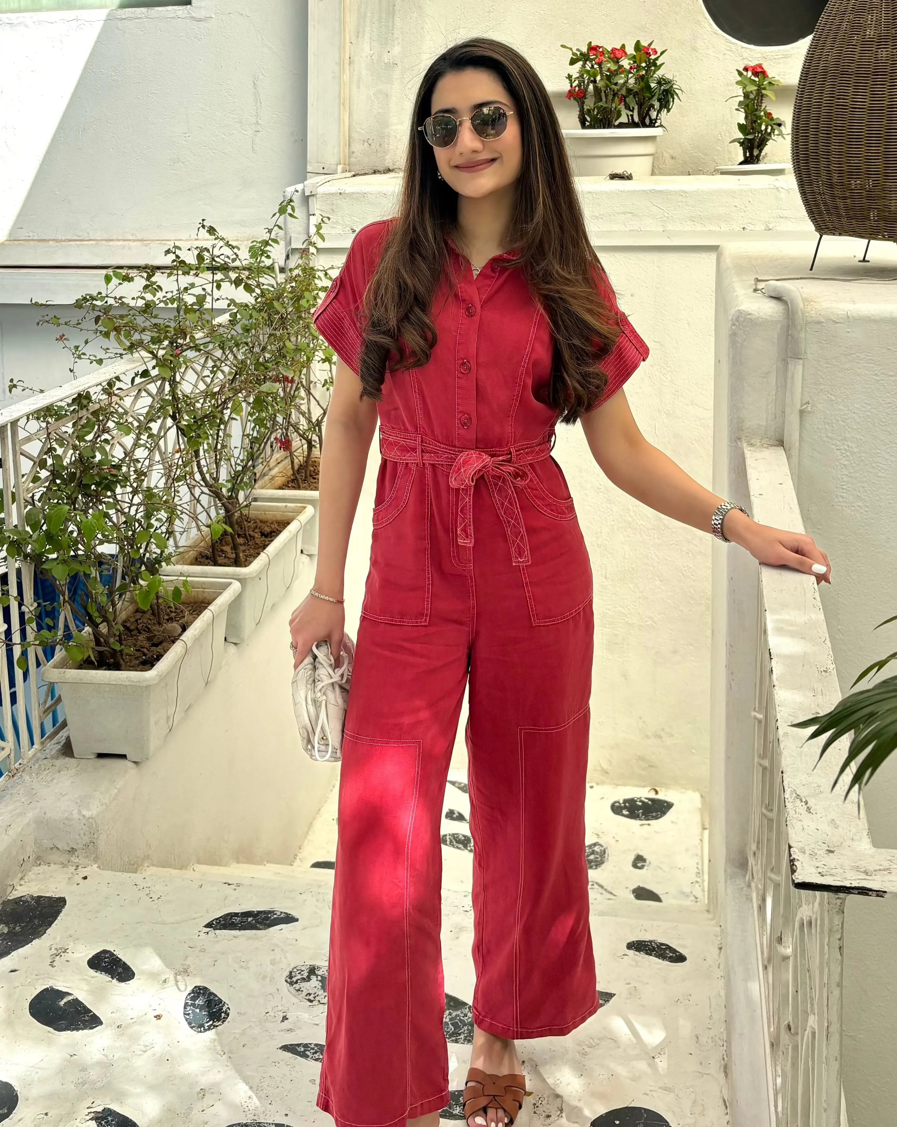 Adele Red Jumpsuit
