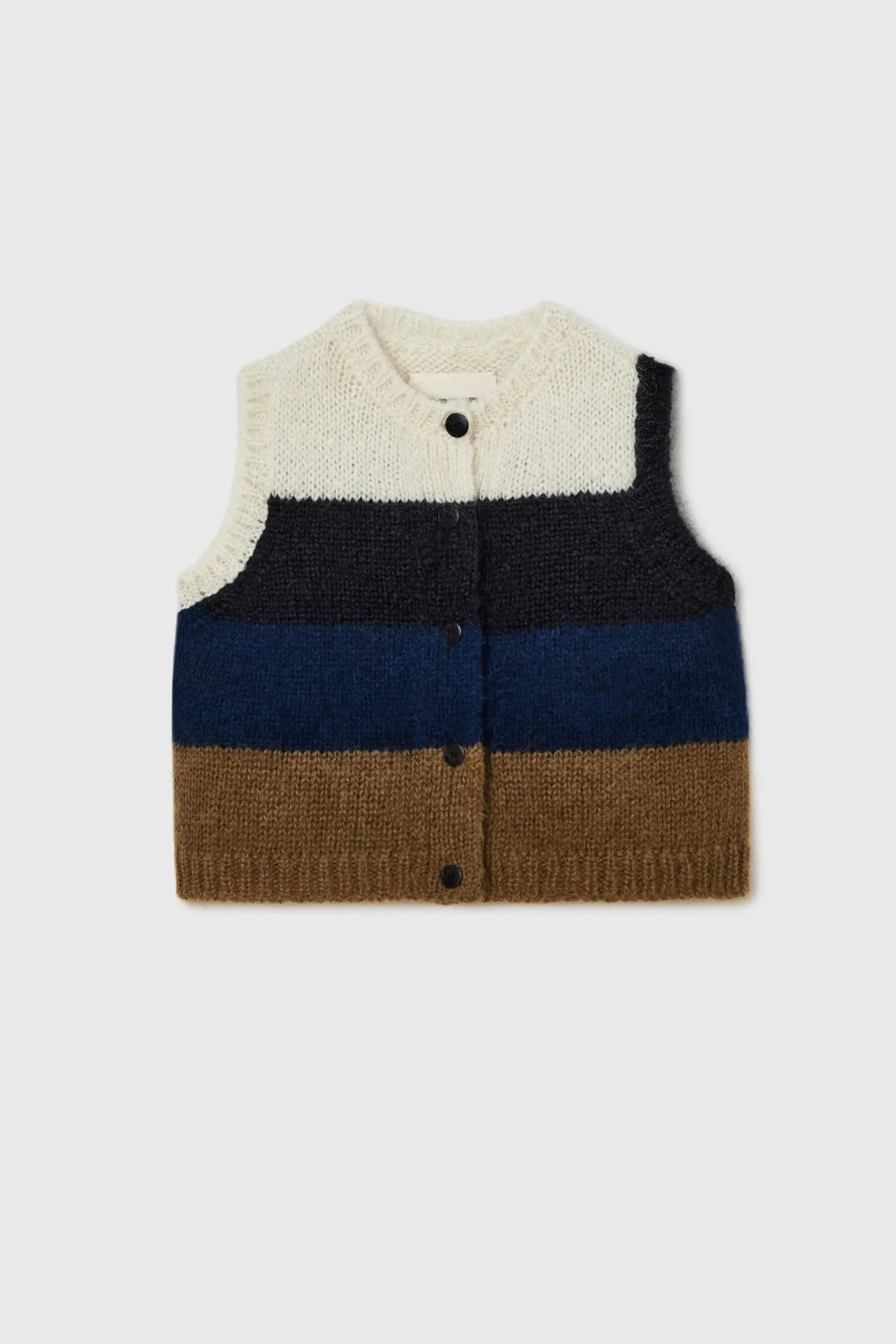 Alpaca & Mohair Striped Waistcoat
