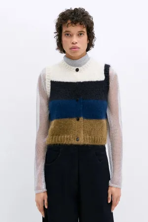Alpaca & Mohair Striped Waistcoat