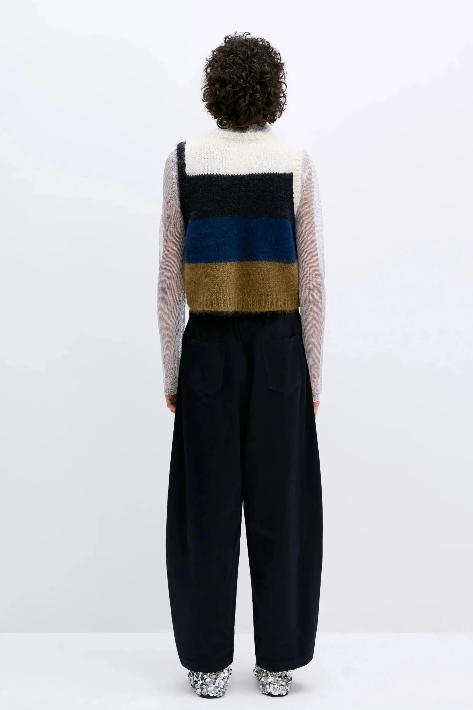 Alpaca & Mohair Striped Waistcoat