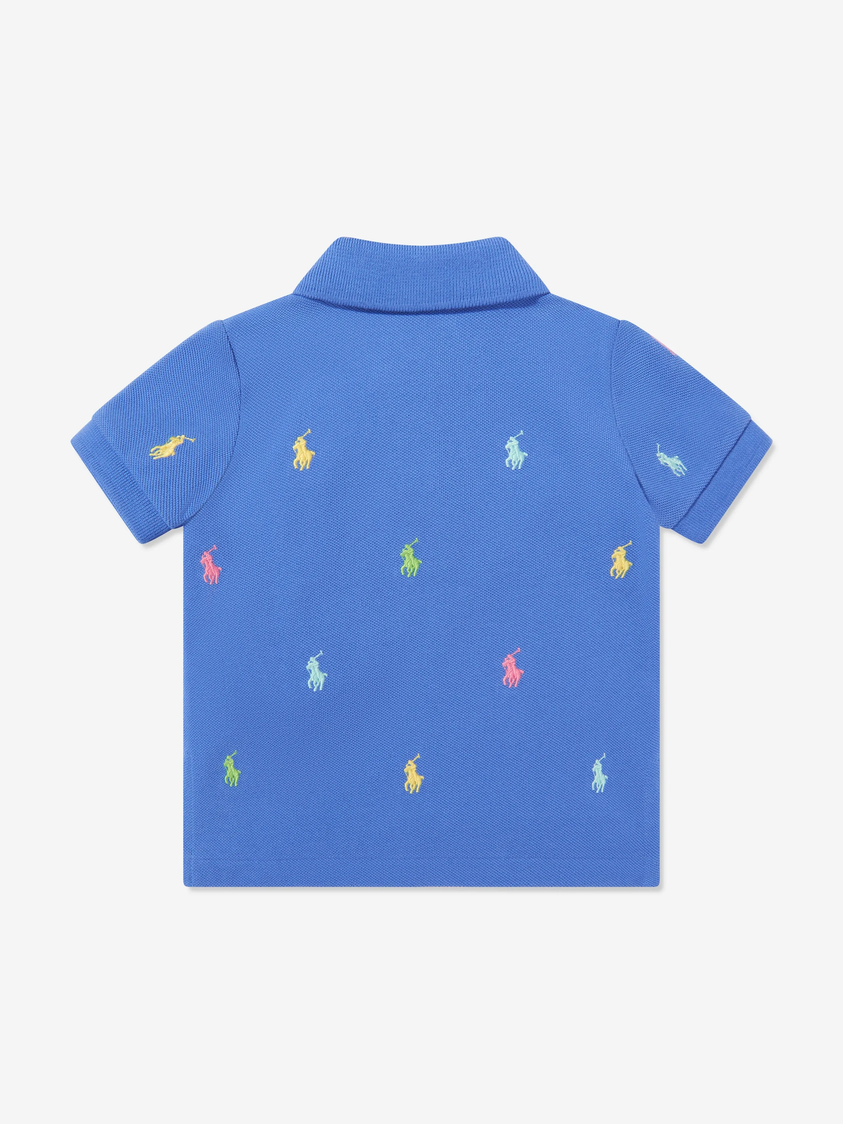 Baby Boys Logo Polo Shirt in Blue