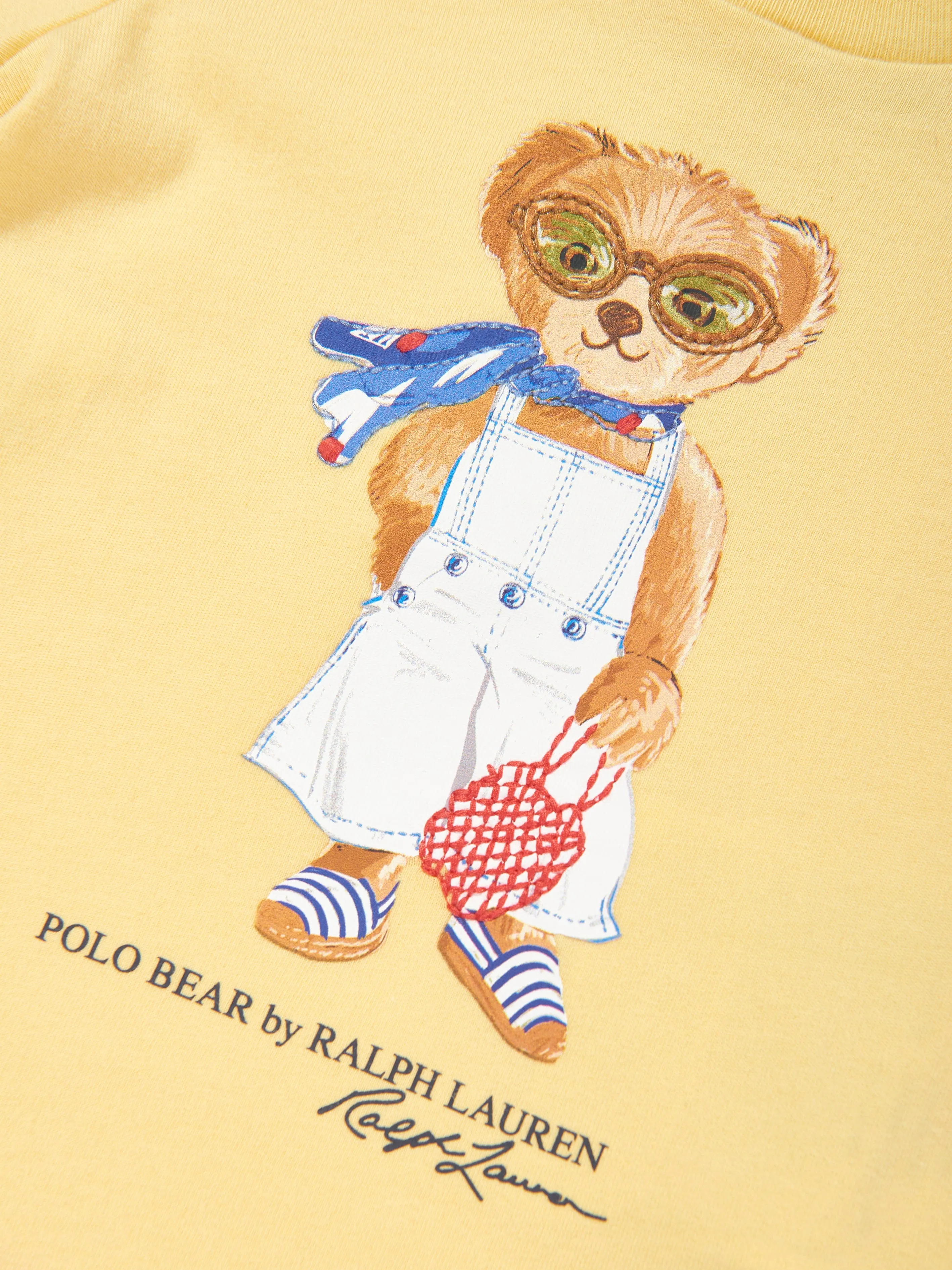 Baby Girls Polo Bear T-Shirt in Yellow