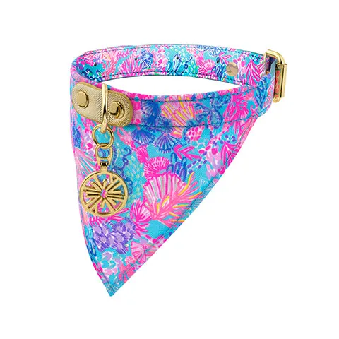 Bandana Dog Collar by Lilly Pulitzer - Splendor in the Sand (M/L)