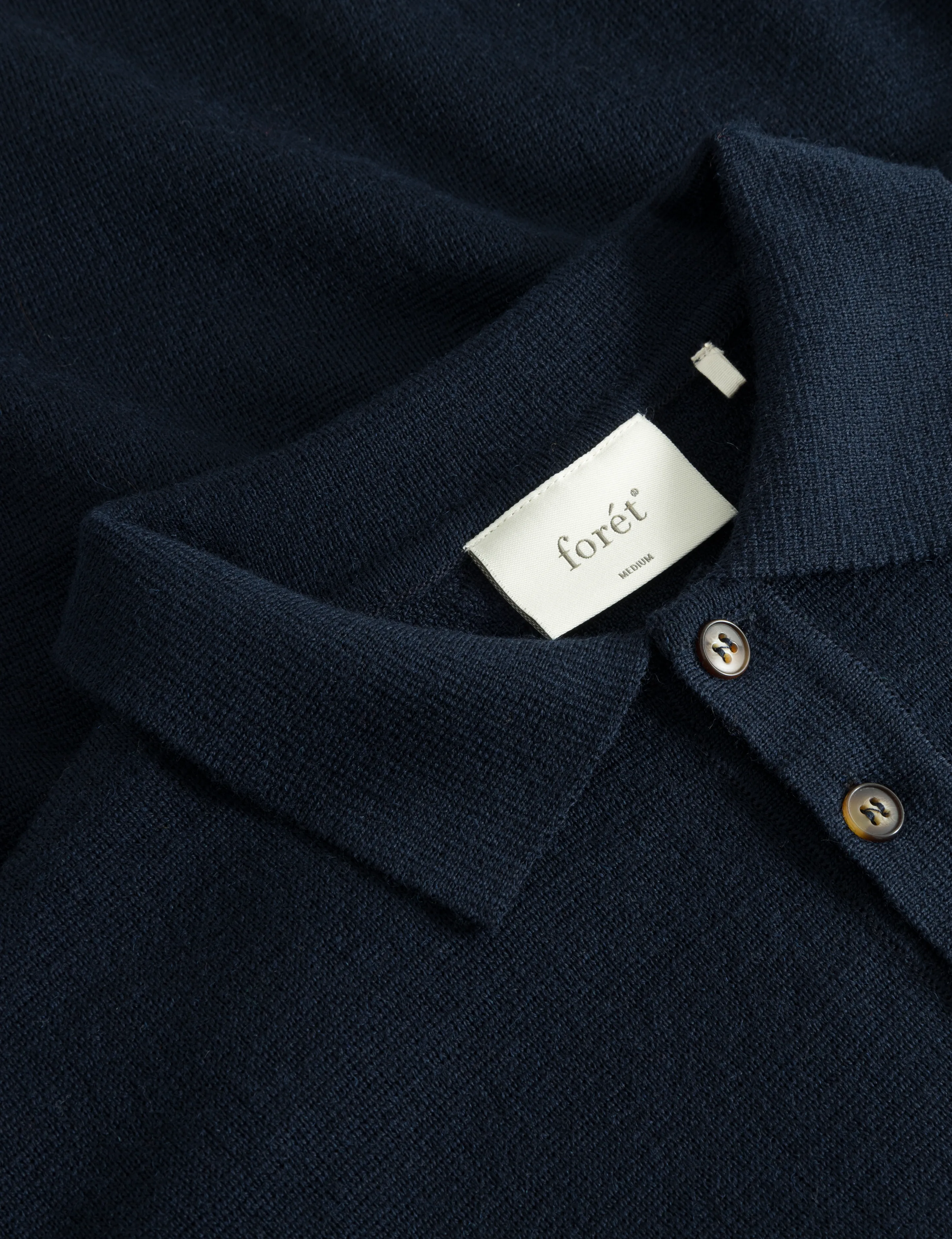 Base Merino Polo Knit | Navy