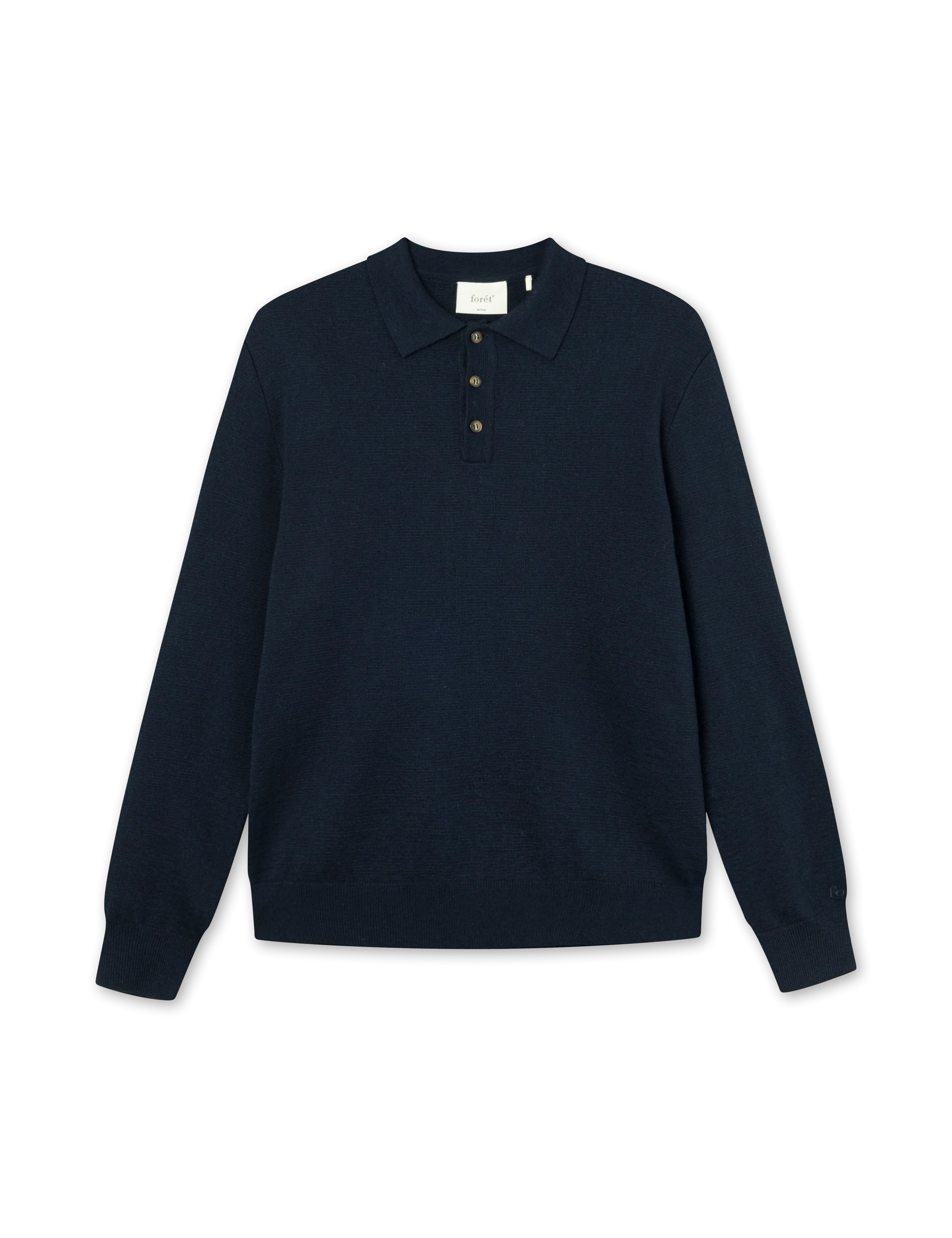 Base Merino Polo Knit | Navy