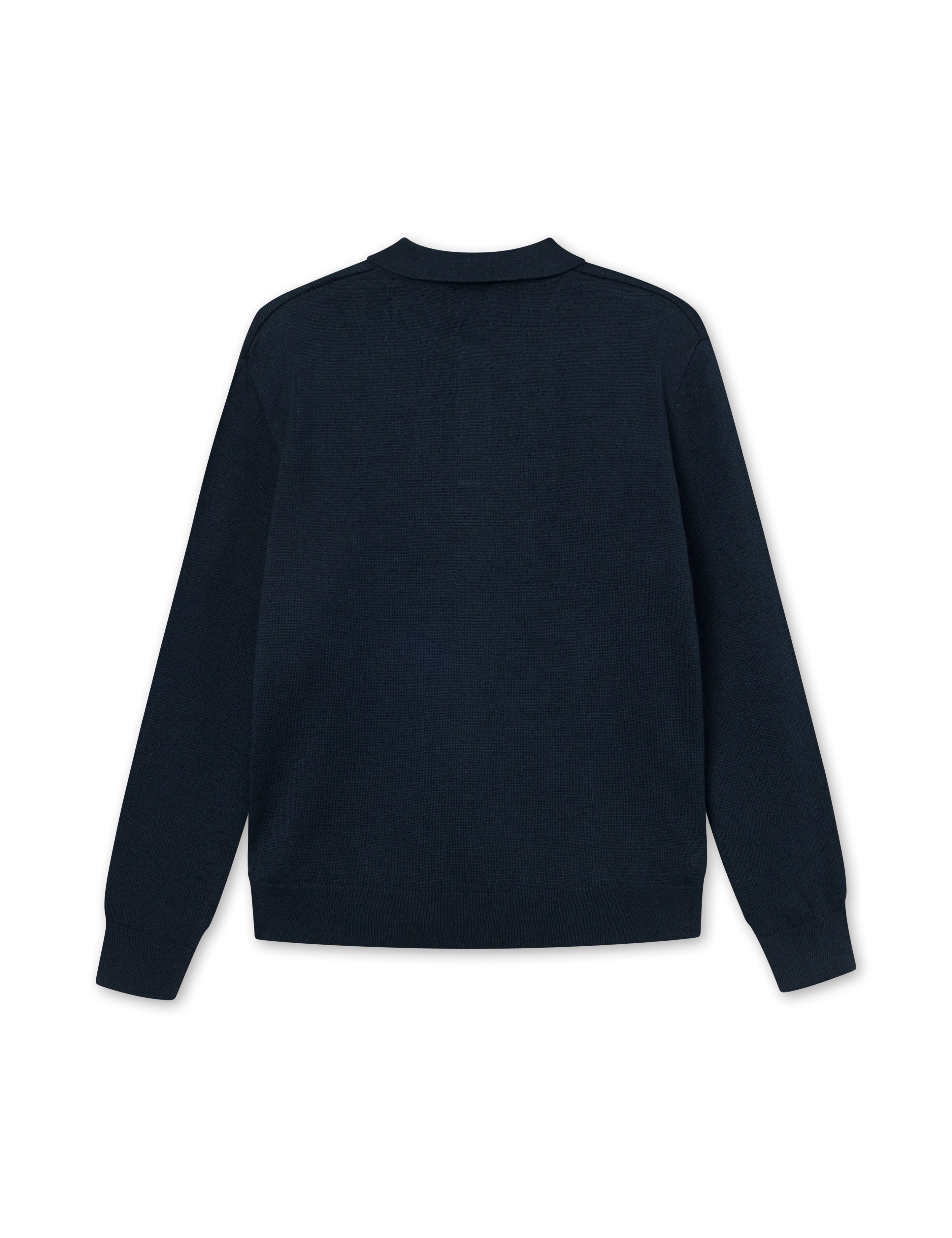 Base Merino Polo Knit | Navy