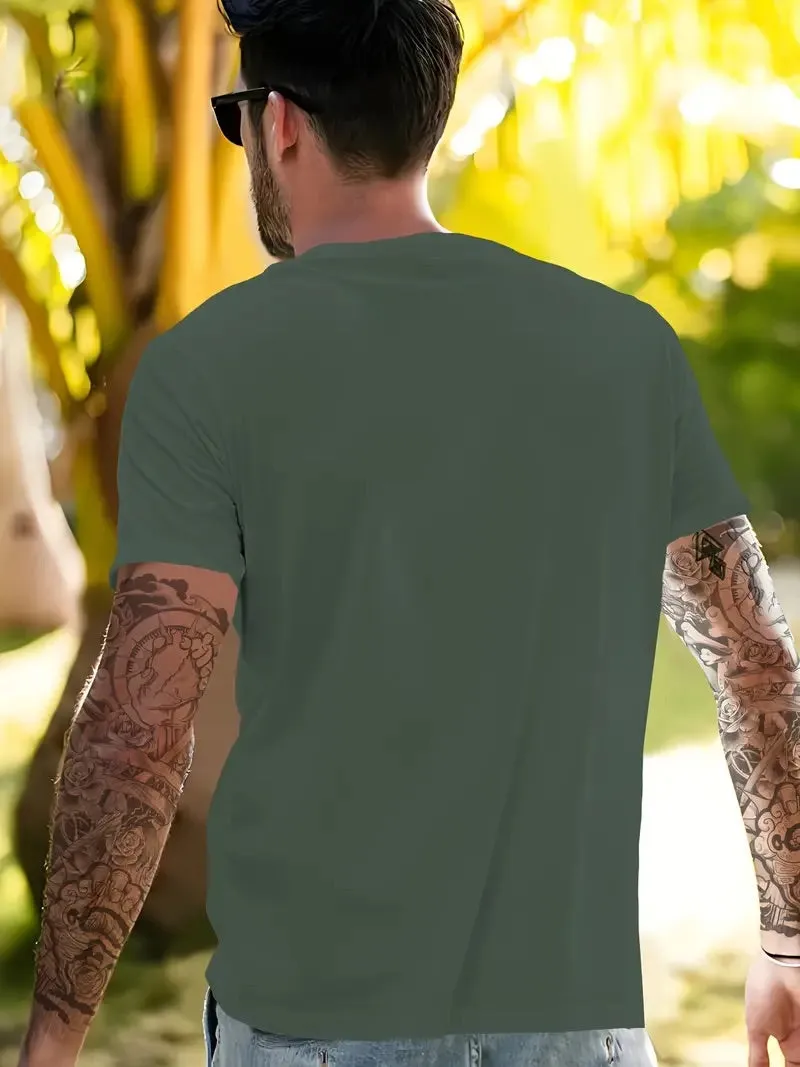 Baseball Print T Shirt, Tees For Men