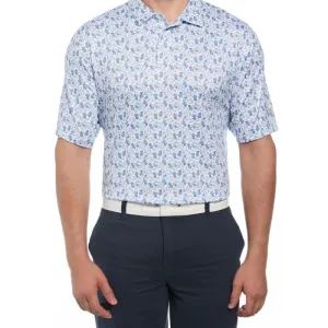 BEN HOGAN Men’s All Over Golf Conver Polo T-shirt - Bright White (US Sizes)