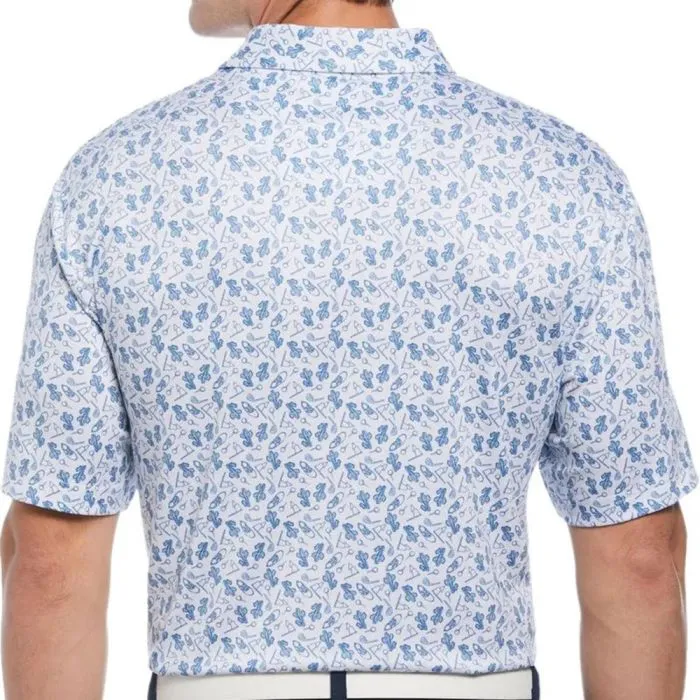 BEN HOGAN Men’s All Over Golf Conver Polo T-shirt - Bright White (US Sizes)
