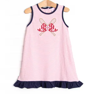 Big League Applique Dress, Pink