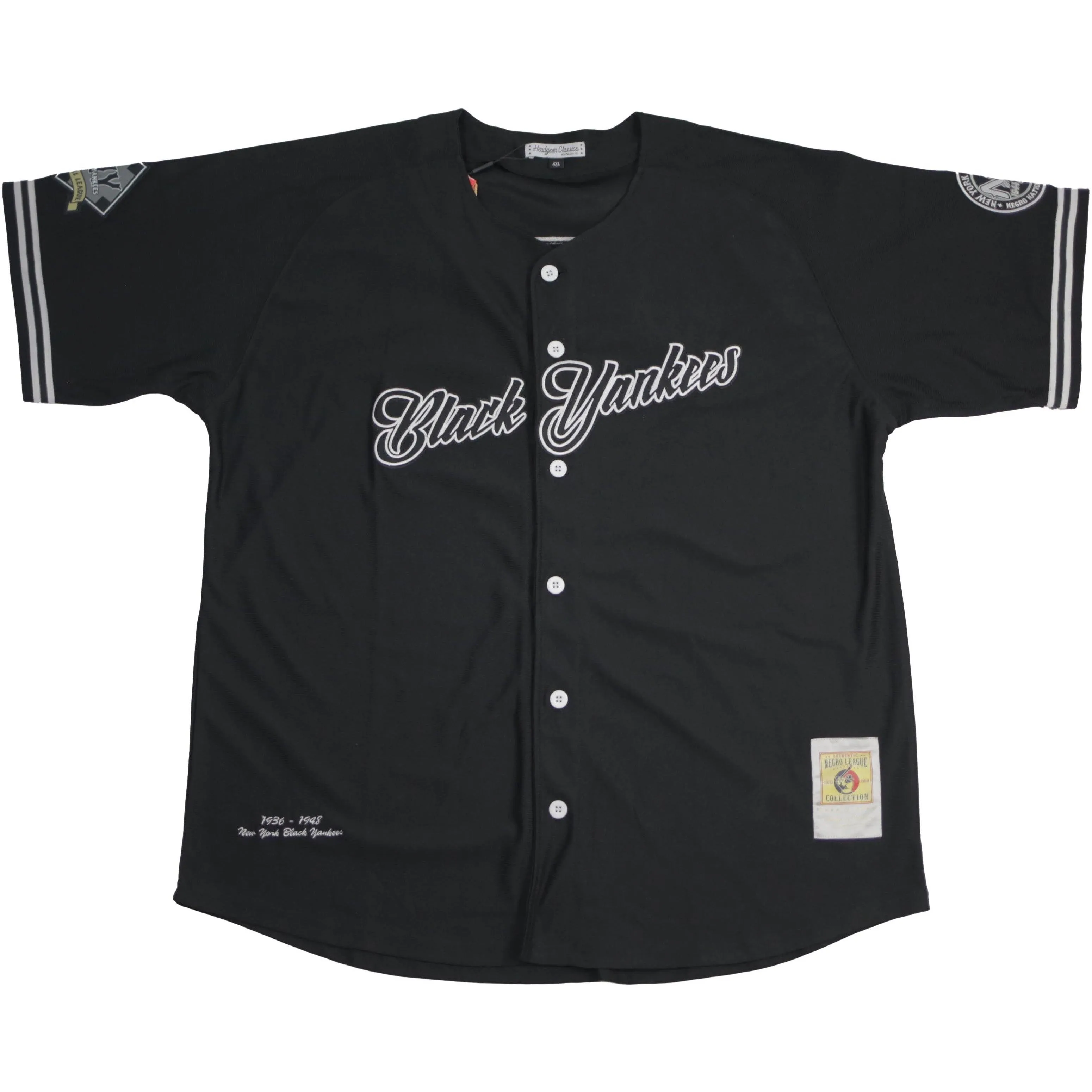 BLACK YANKEES NEGRO LEAGUE BASEBALL JERSEY (BLACK)
