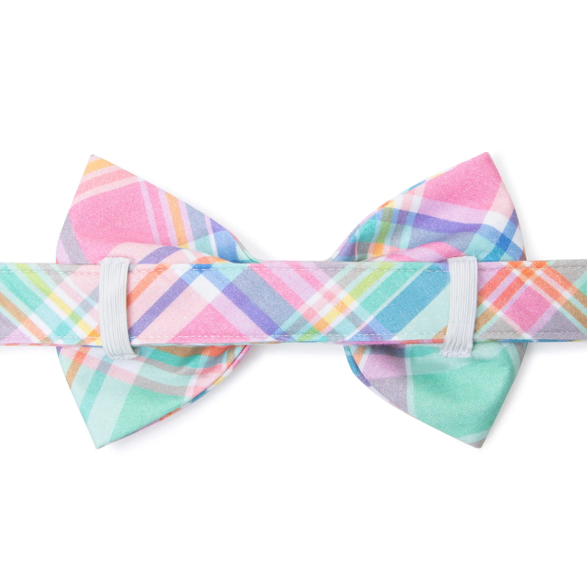 Blooming Plaid Bow Tie Collar