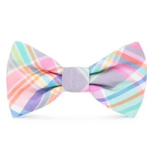 Blooming Plaid Dog Bow Tie