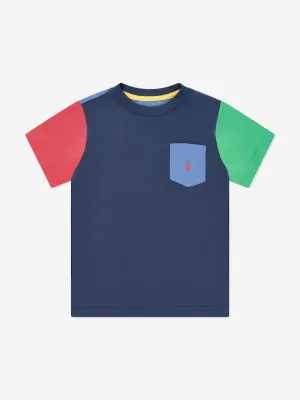 Boys Colourblock T-Shirt in Navy