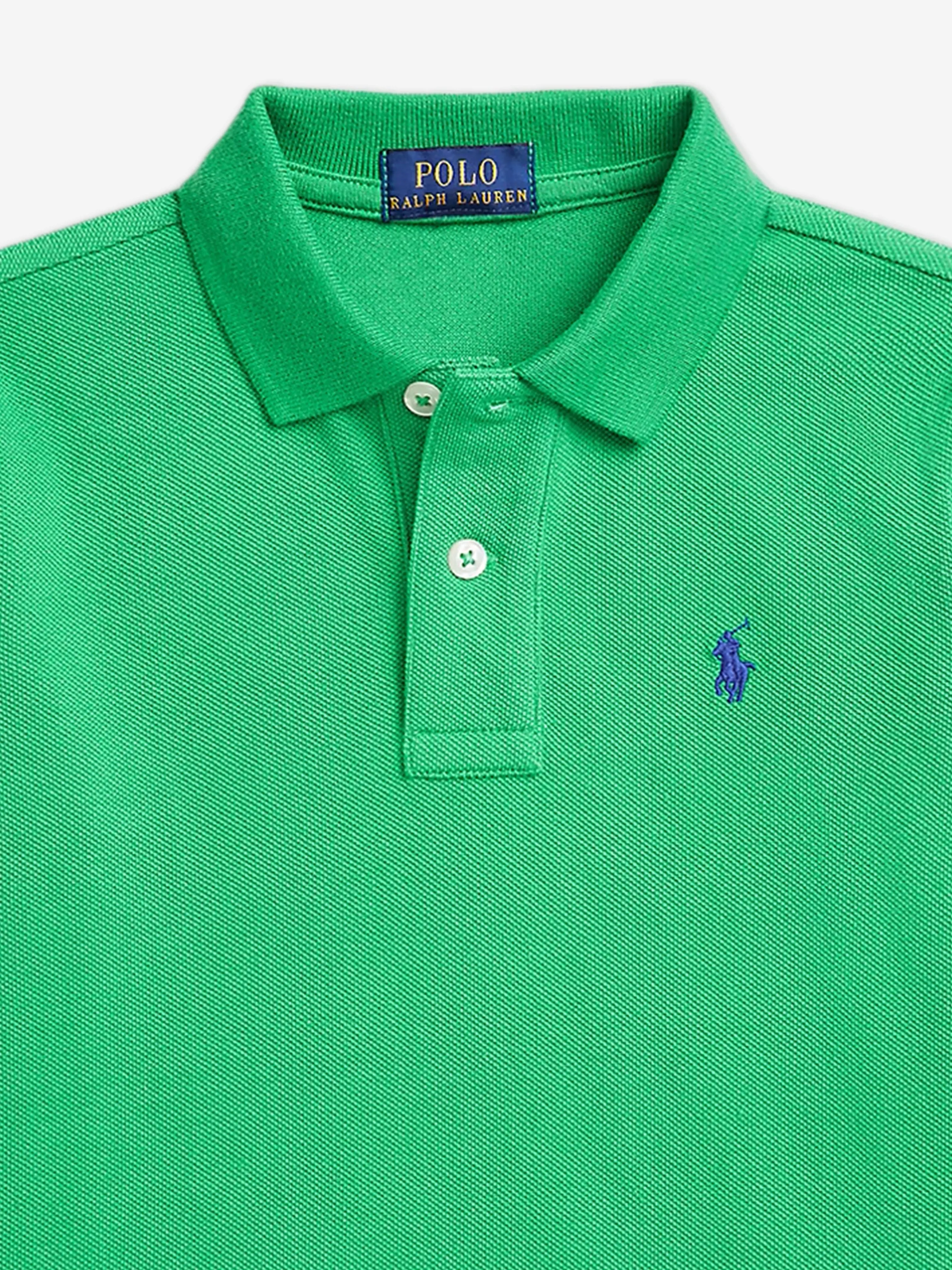 Boys Logo Polo Shirt in Green