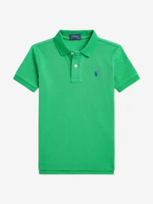 Boys Logo Polo Shirt in Green