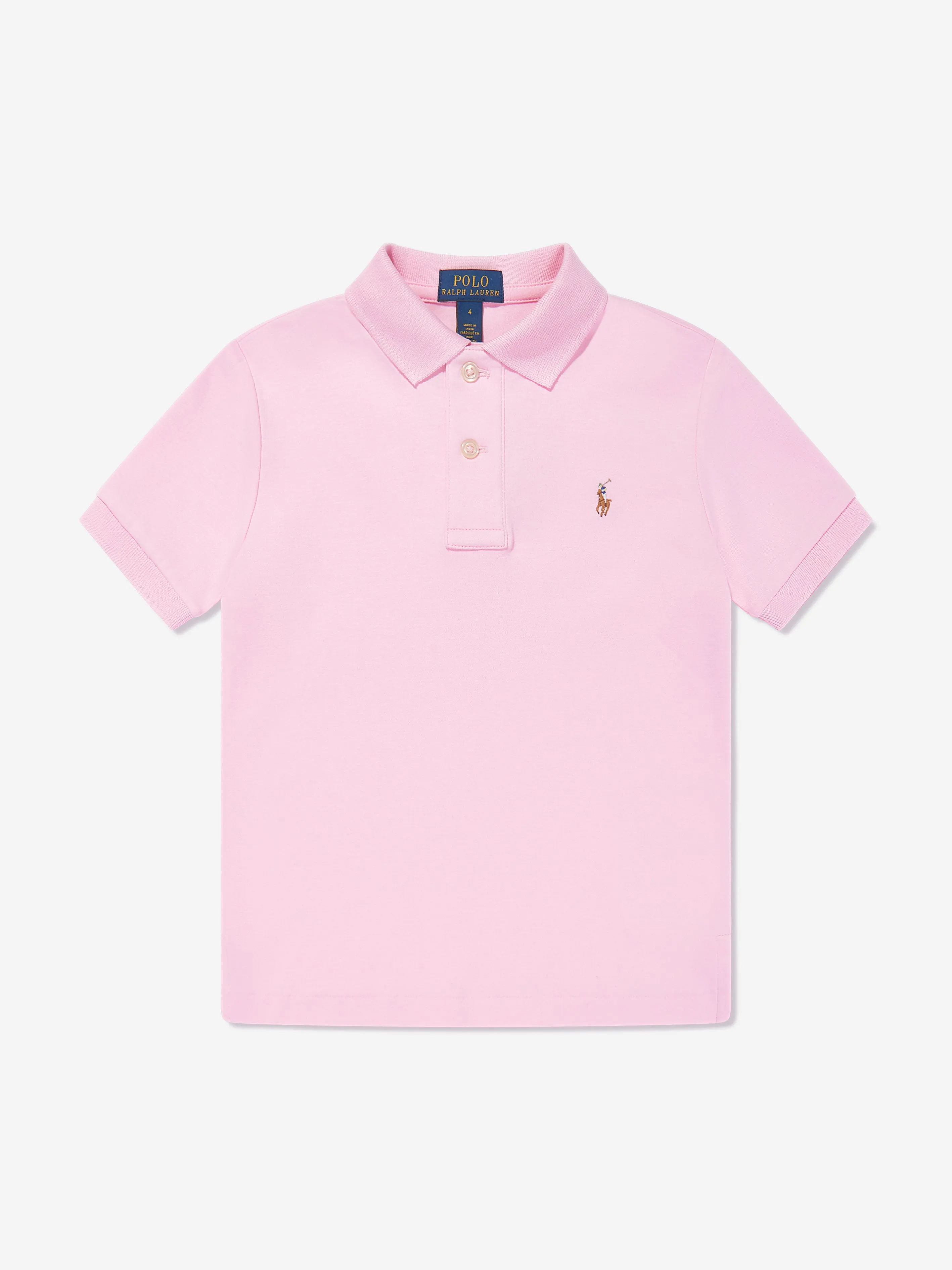 Boys Logo Polo Shirt in Pink