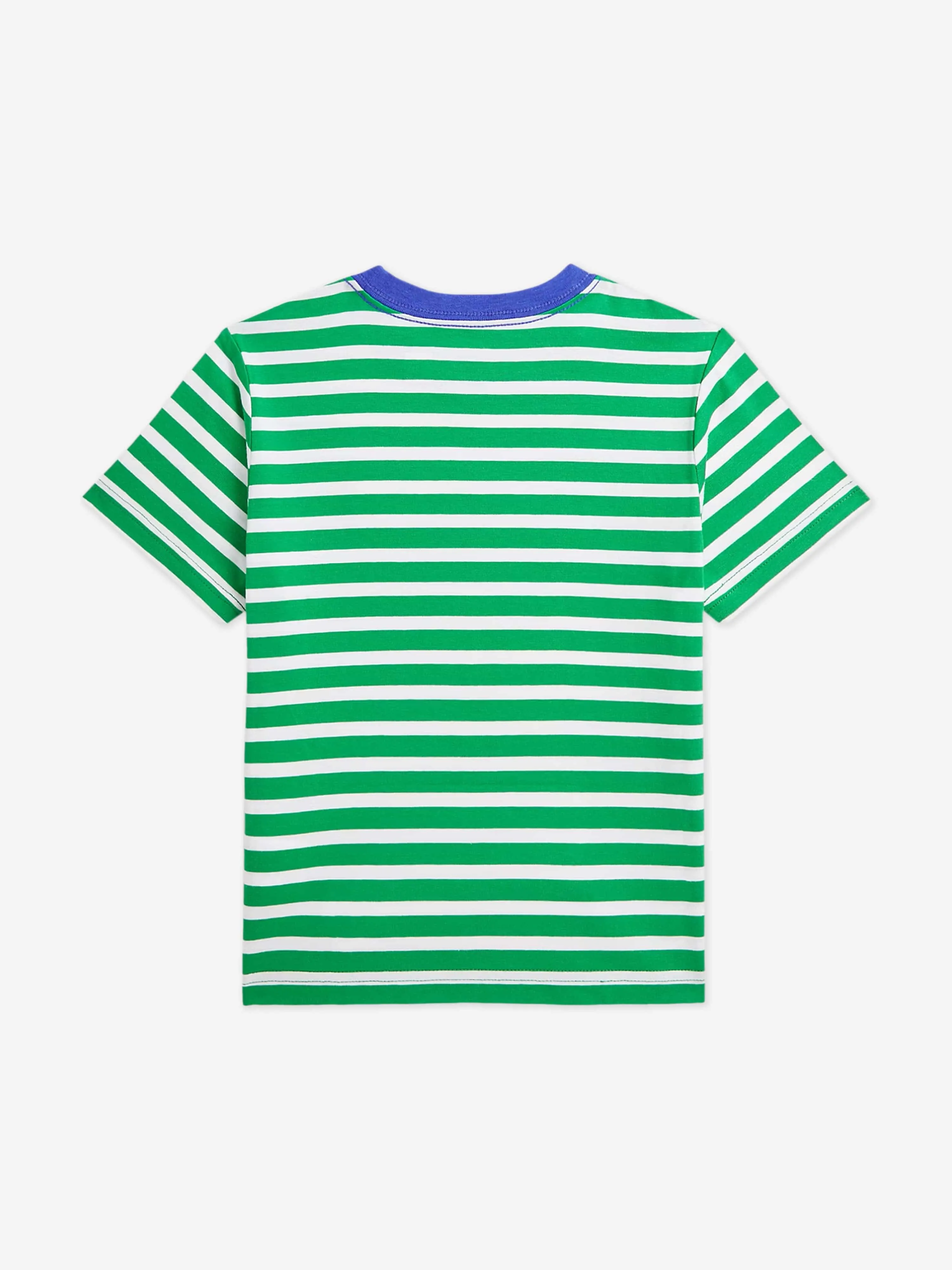 Boys Striped Logo T-Shirt in Green