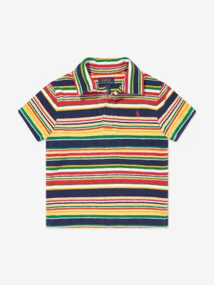 Boys Striped Polo Shirt in Yellow