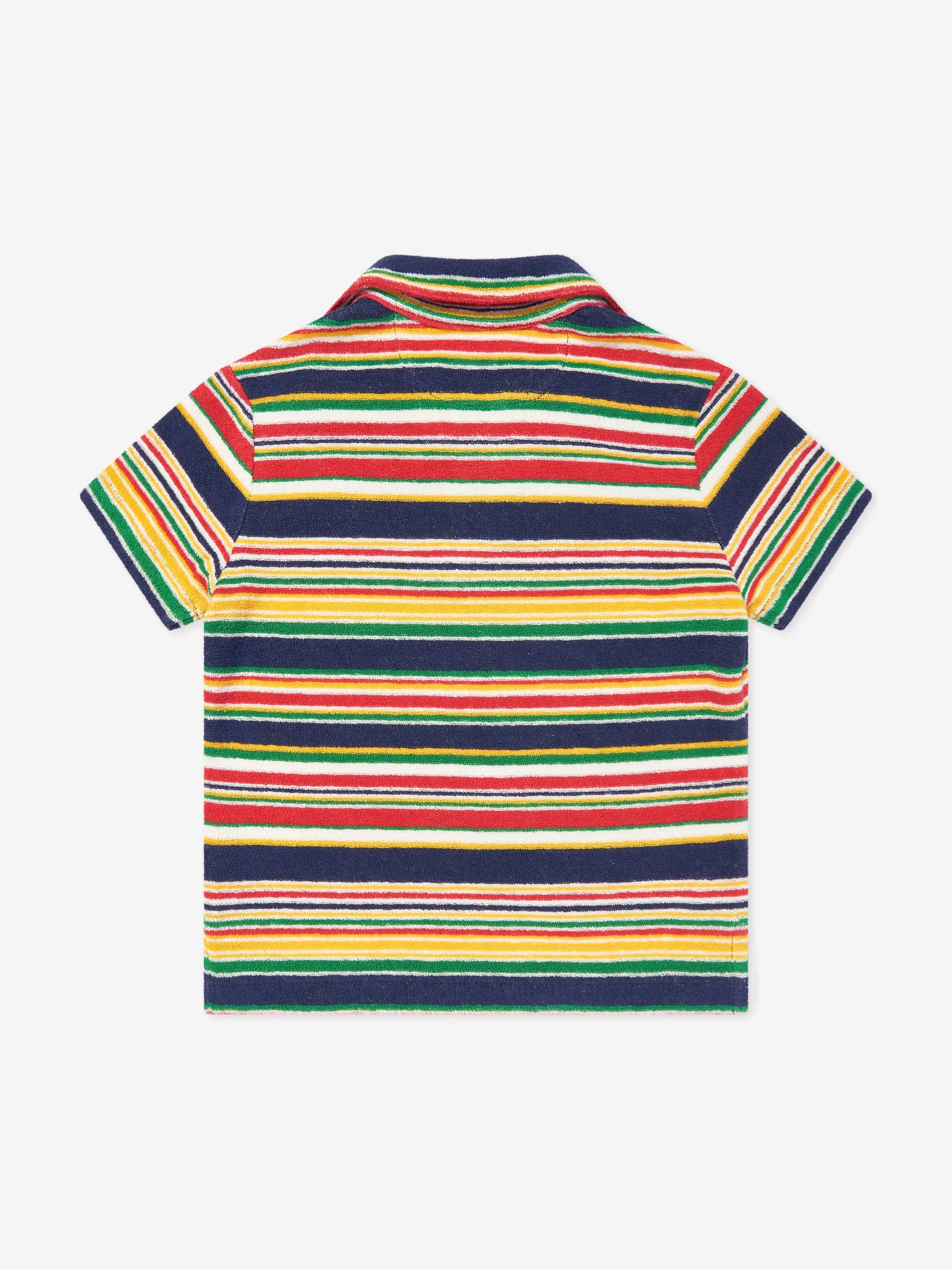 Boys Striped Polo Shirt in Yellow