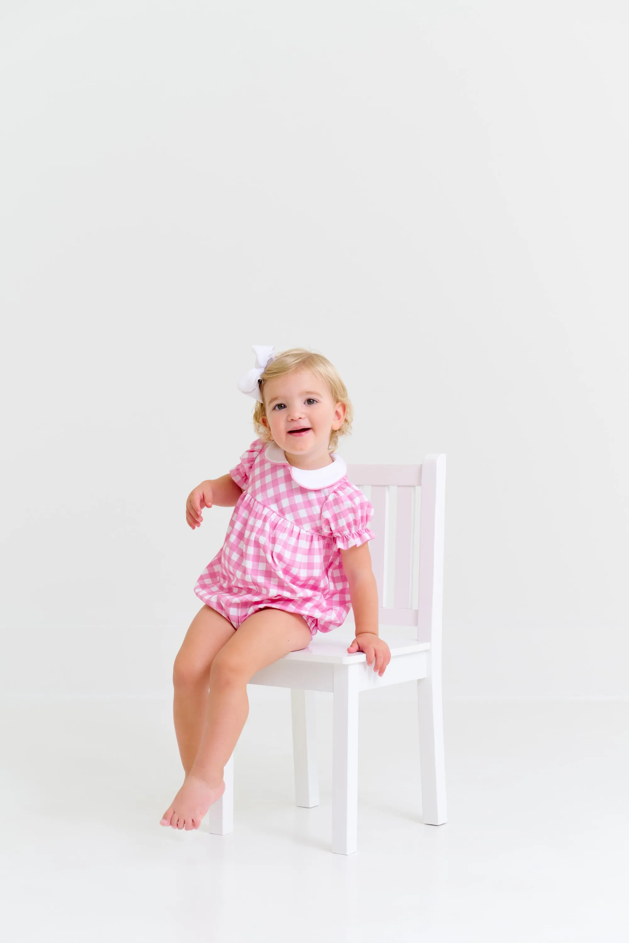 Britt Bubble - Hamptons Hot Pink Gingham with Worth Avenue White