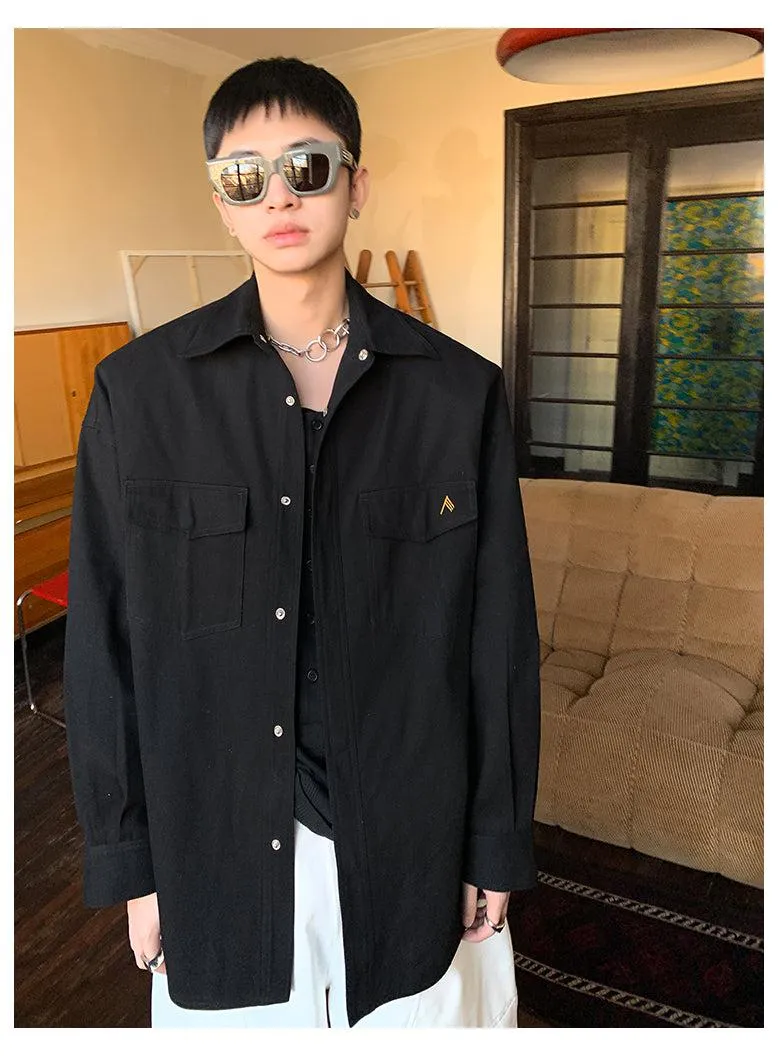 Button Down Jacket With Pockets