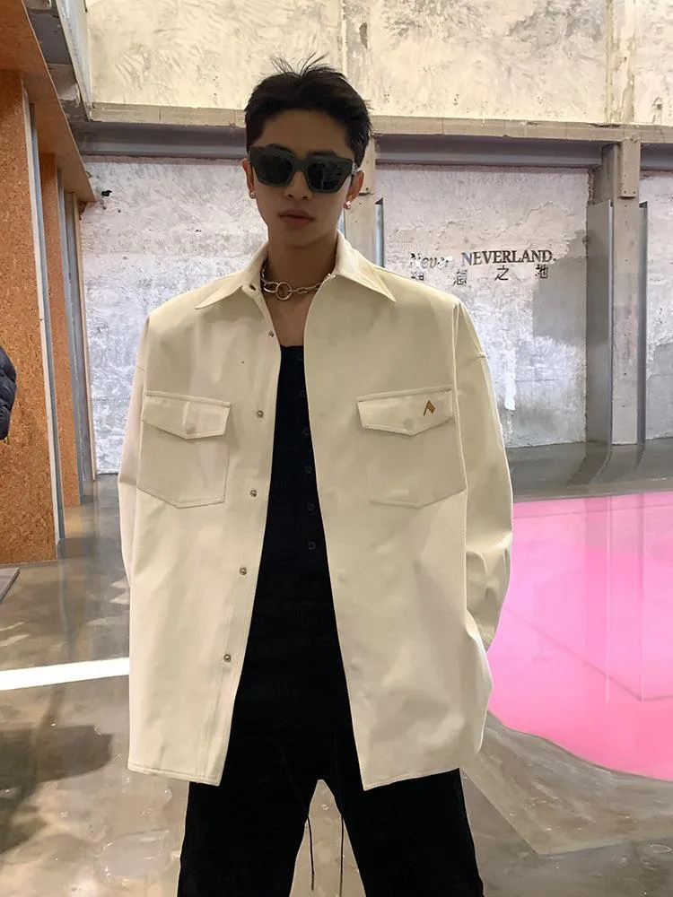 Button Down Jacket With Pockets