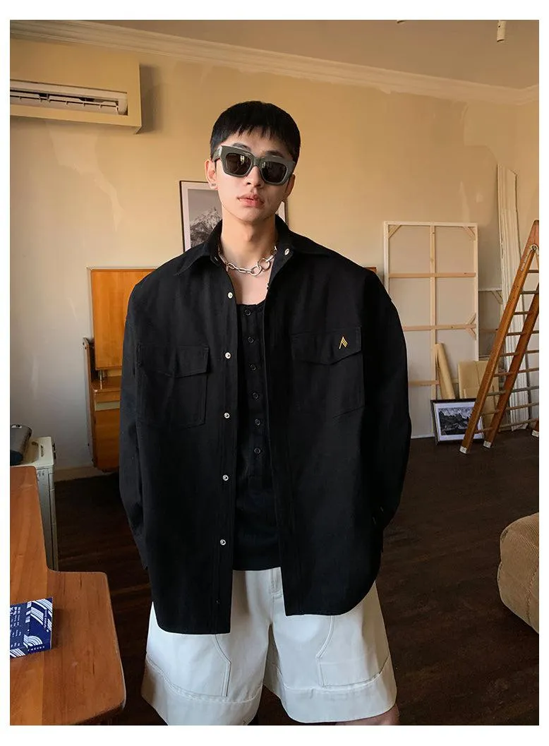 Button Down Jacket With Pockets