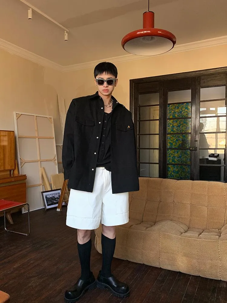 Button Down Jacket With Pockets