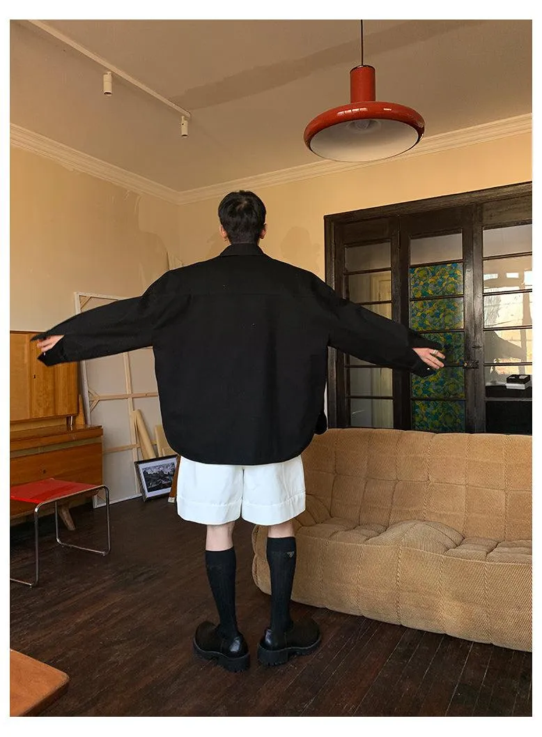 Button Down Jacket With Pockets