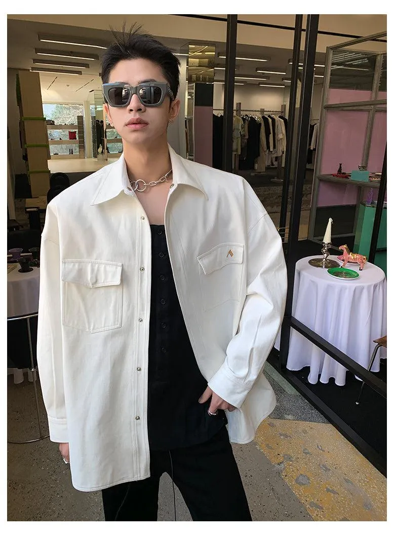 Button Down Jacket With Pockets