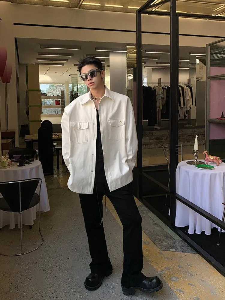 Button Down Jacket With Pockets