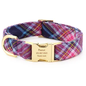Camilla Plaid Flannel Dog Collar
