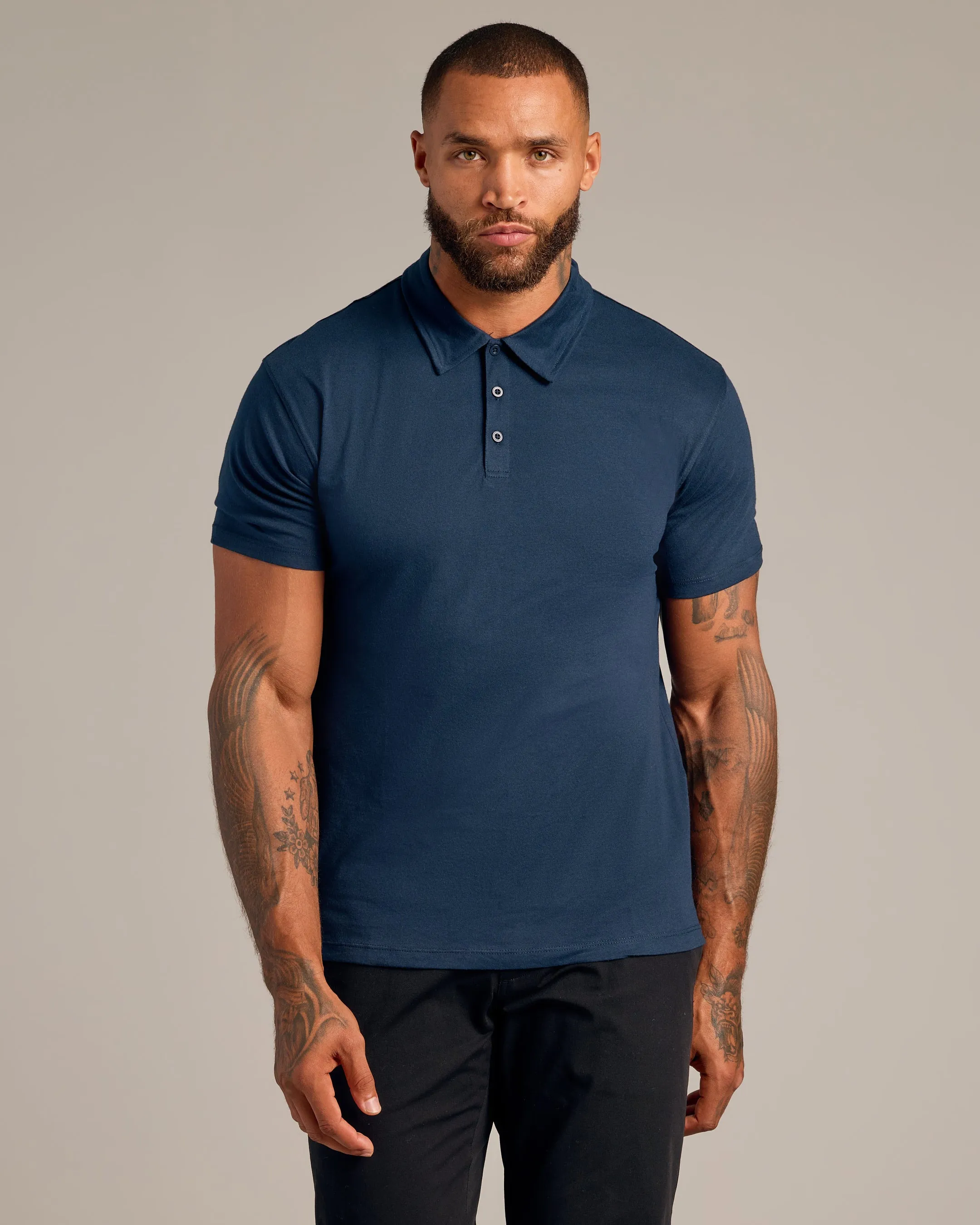 Carbon Navy Polo 3-Pack