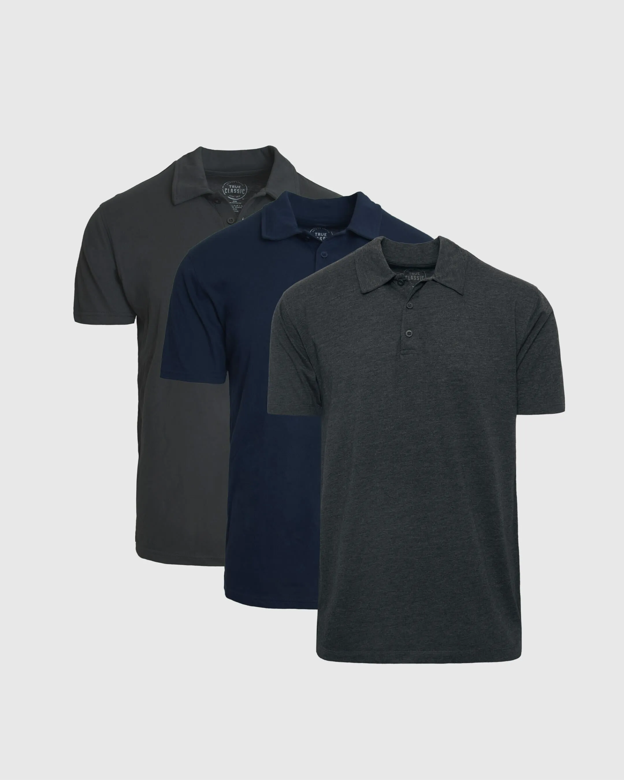 Carbon Navy Polo 3-Pack