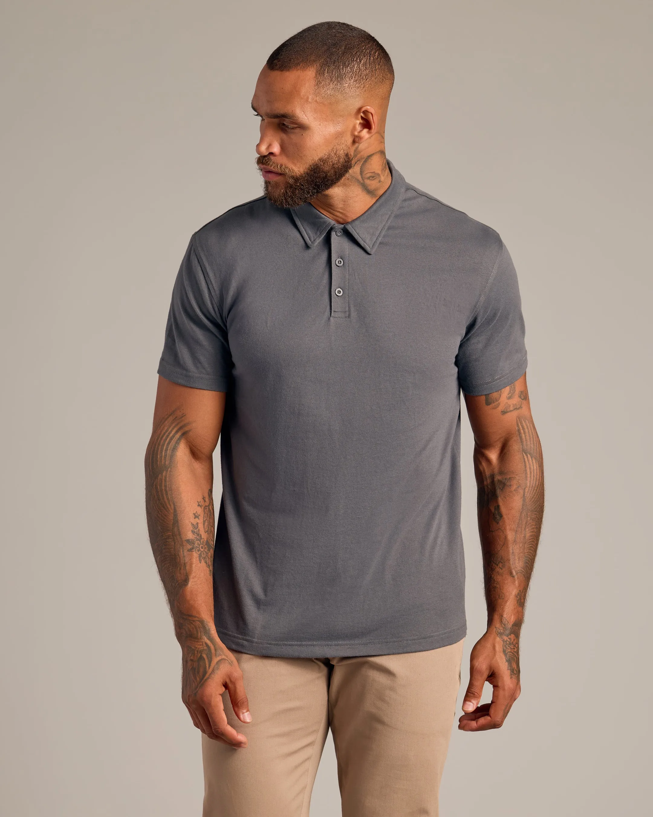 Carbon Navy Polo 3-Pack