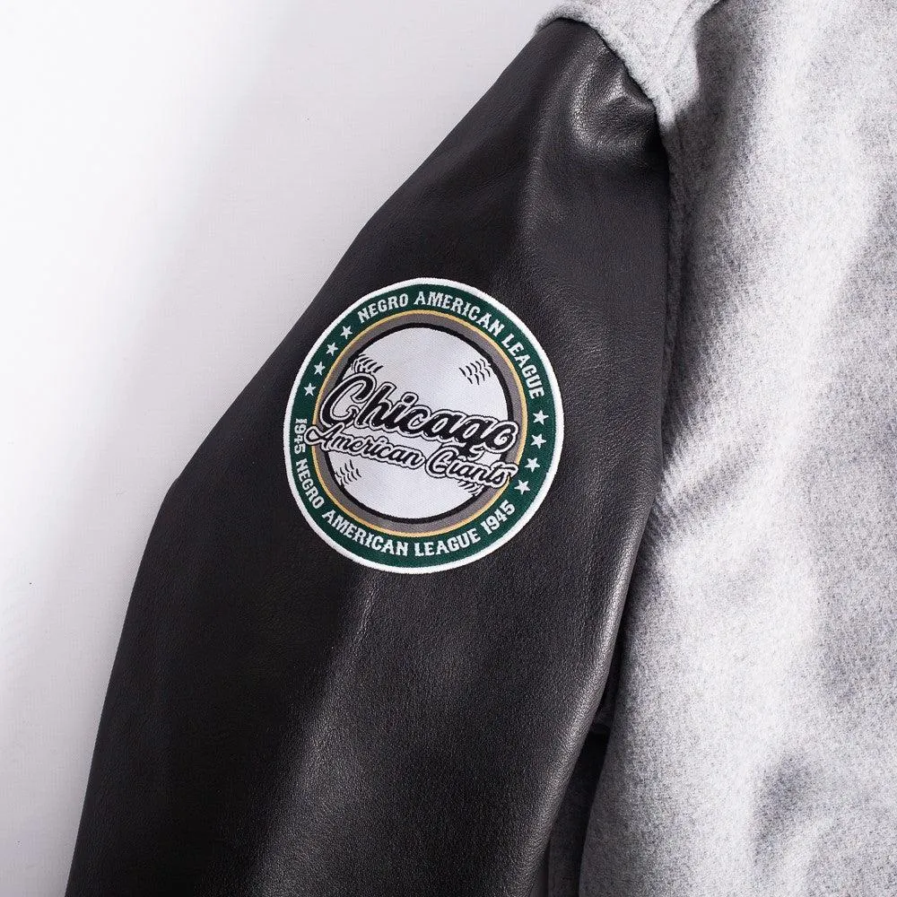 CHICAGO AMERICAN GIANTS NL VARSITY JACKET (GREY)