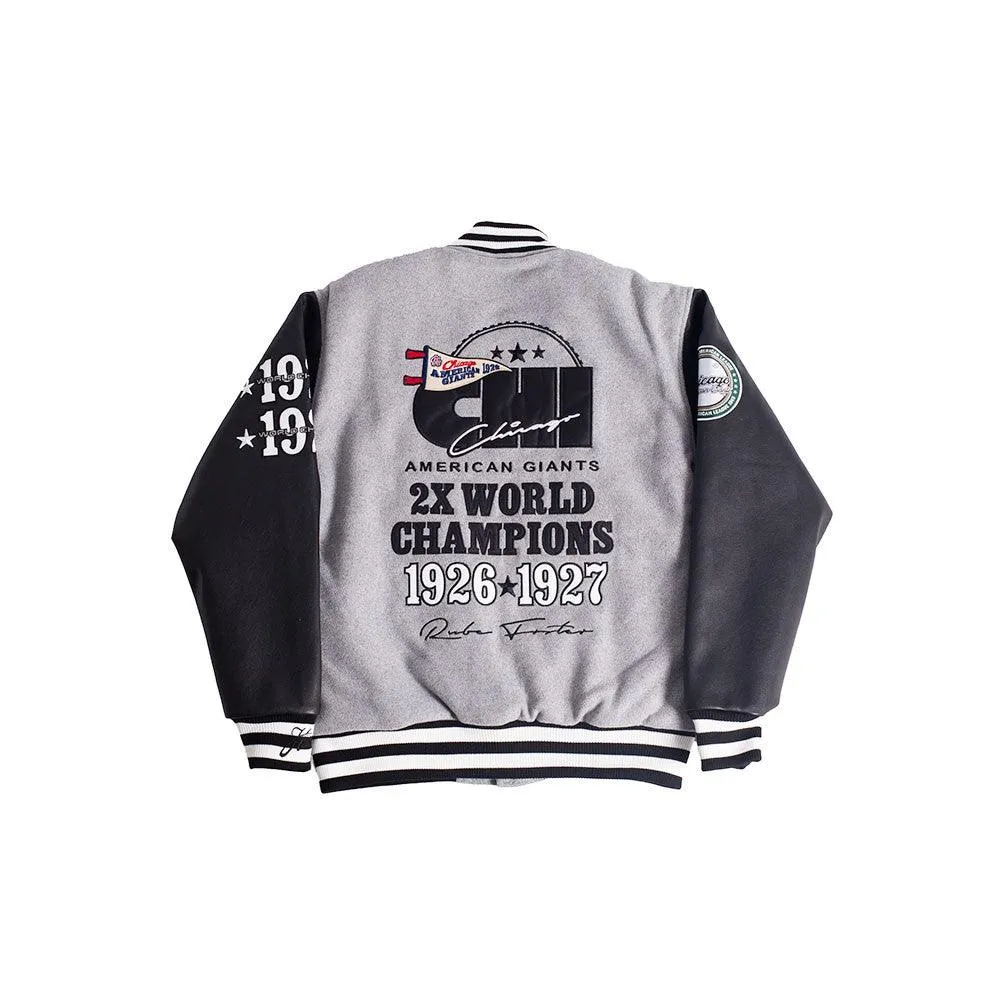 CHICAGO AMERICAN GIANTS NL VARSITY JACKET (GREY)
