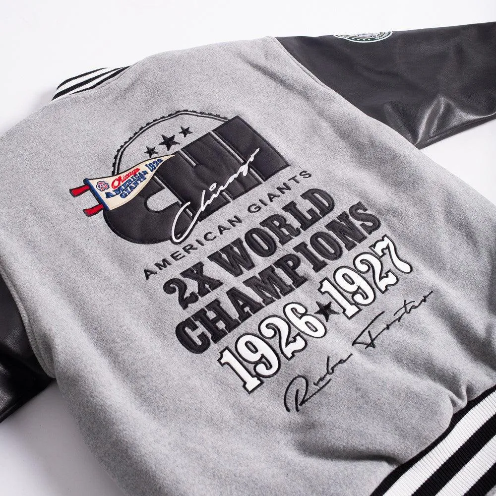 CHICAGO AMERICAN GIANTS NL VARSITY JACKET (GREY)
