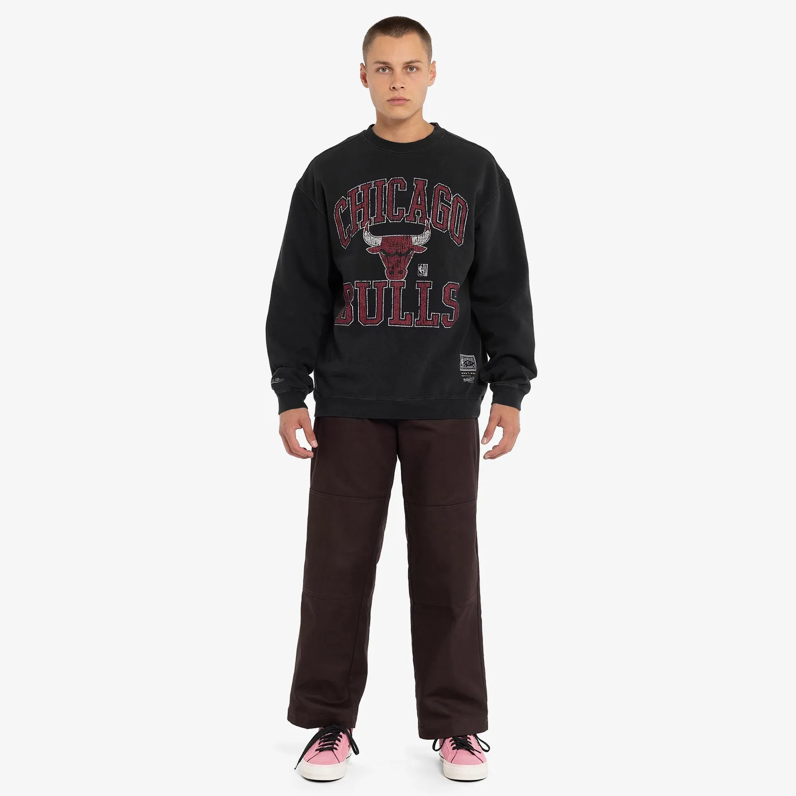 Chicago Bulls Ivy Arch Crew Sweatshirt - Faded Black