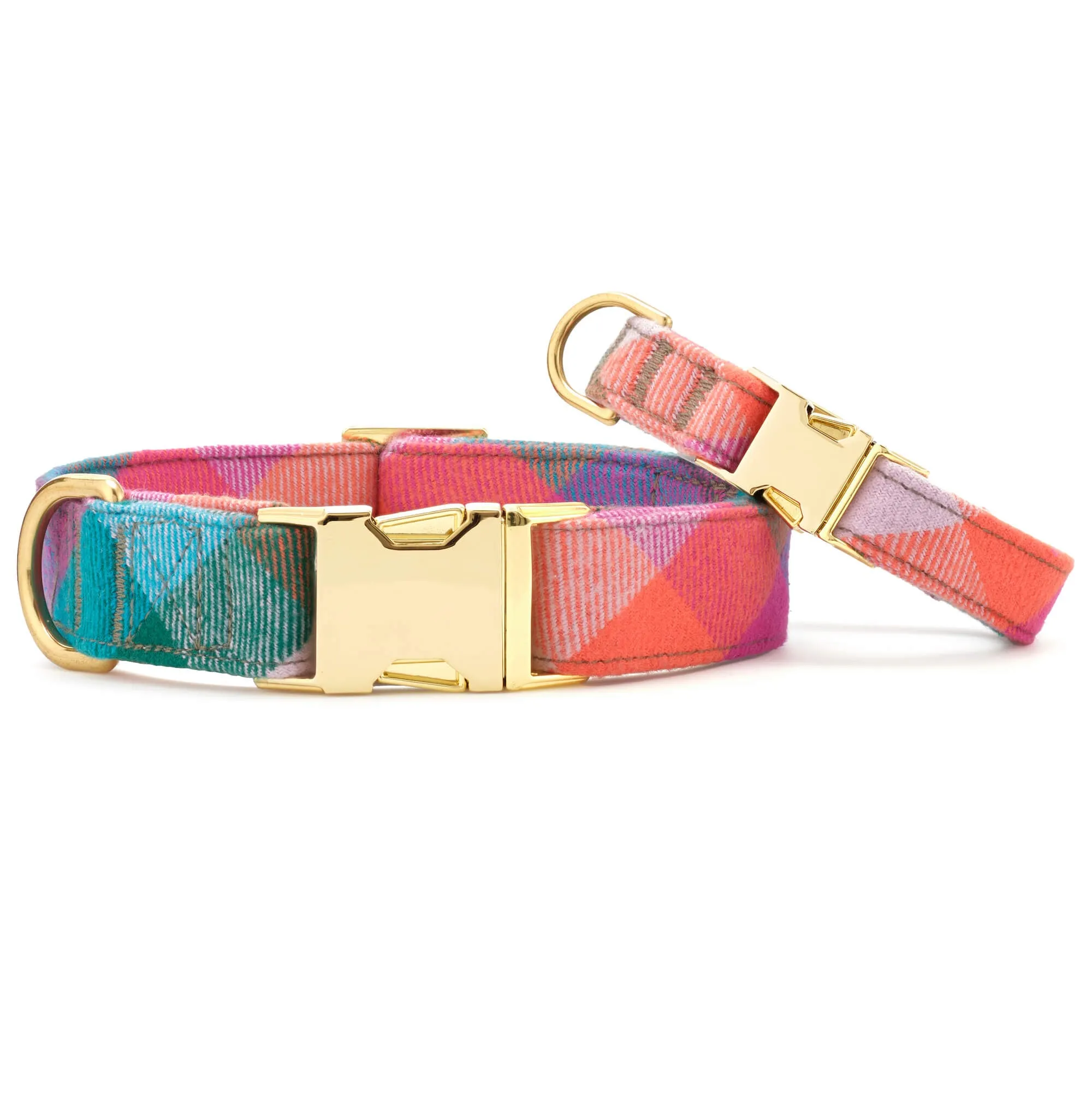 Color Pop Plaid Flannel Dog Collar