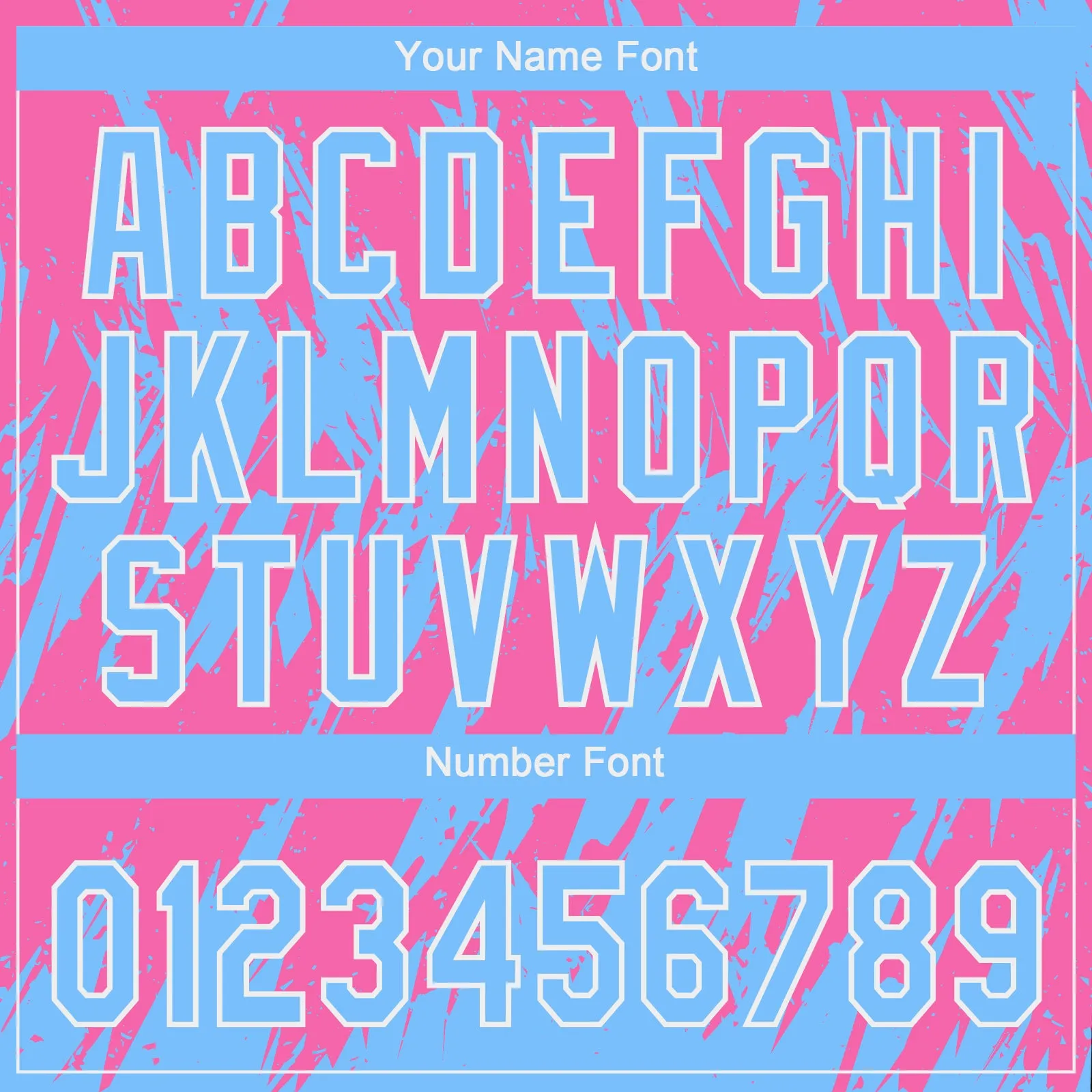 Custom Pink Powder Blue-White 3D Pattern Two-Button Unisex Softball Jersey