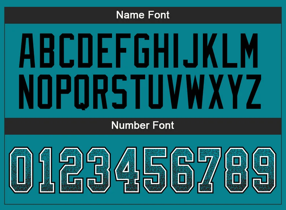 Custom Teal Black-White Mesh Drift Fashion Football Jersey