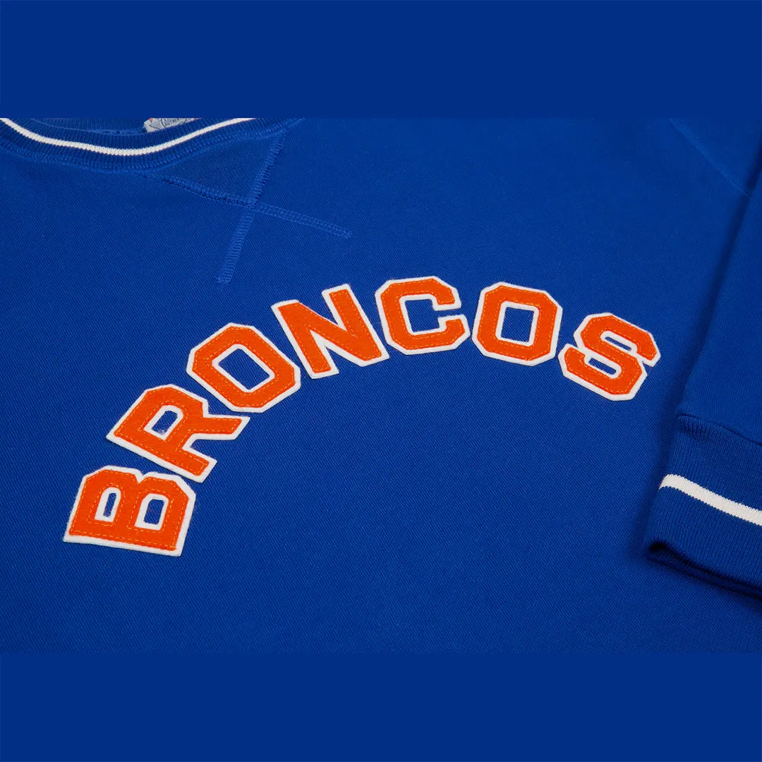 Denver Broncos Vintage Crewneck Sweatshirt - Royal Blue