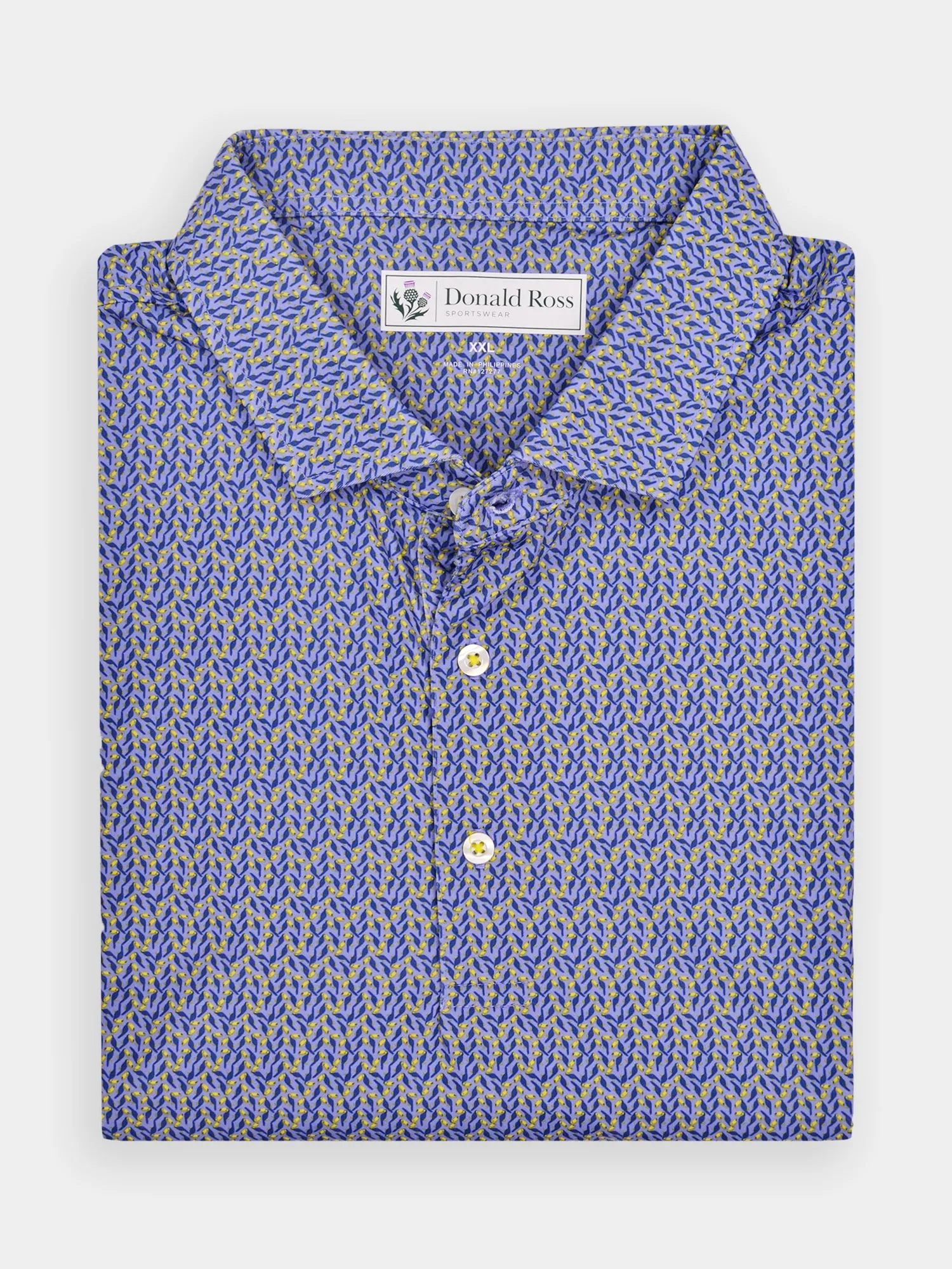 Donald Ross Mens Classic Fit MIAMI Polo - JUNIPER