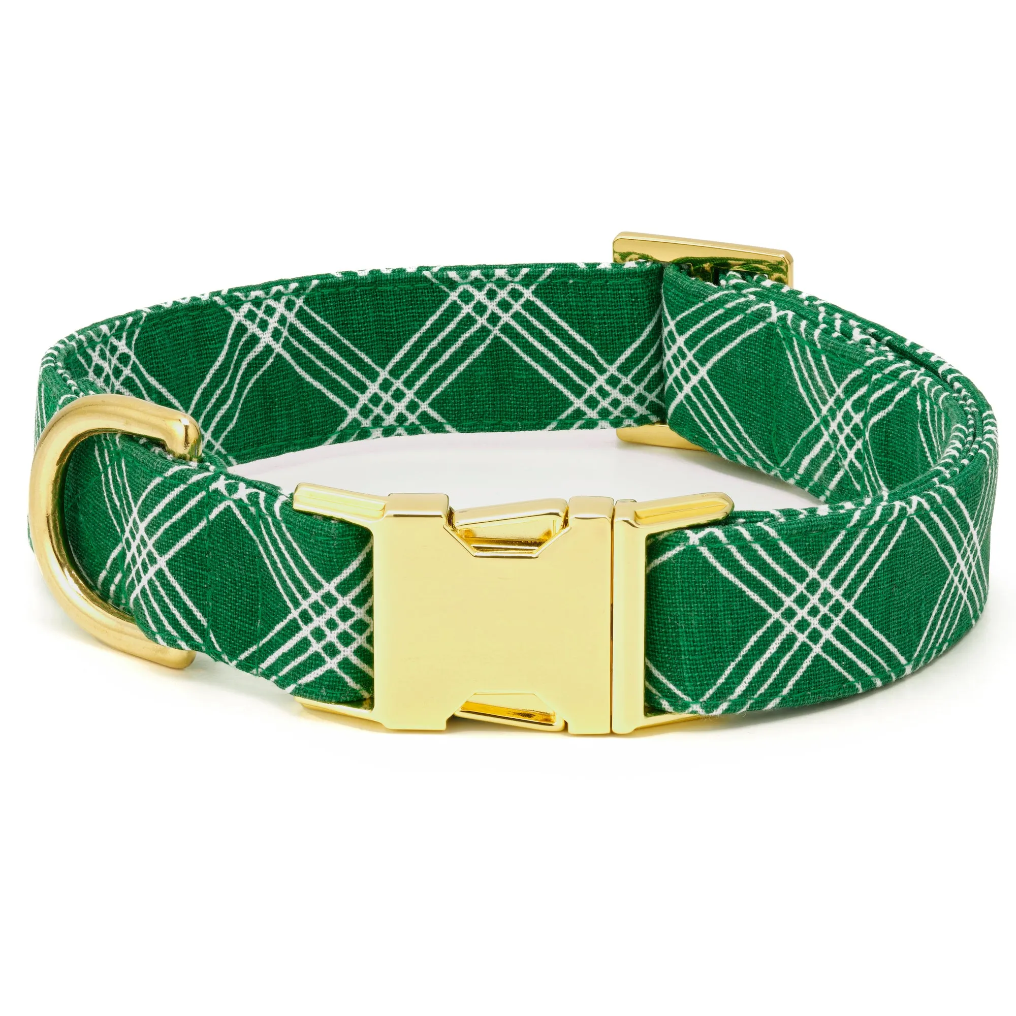 Emerald Plaid Bow Tie Collar