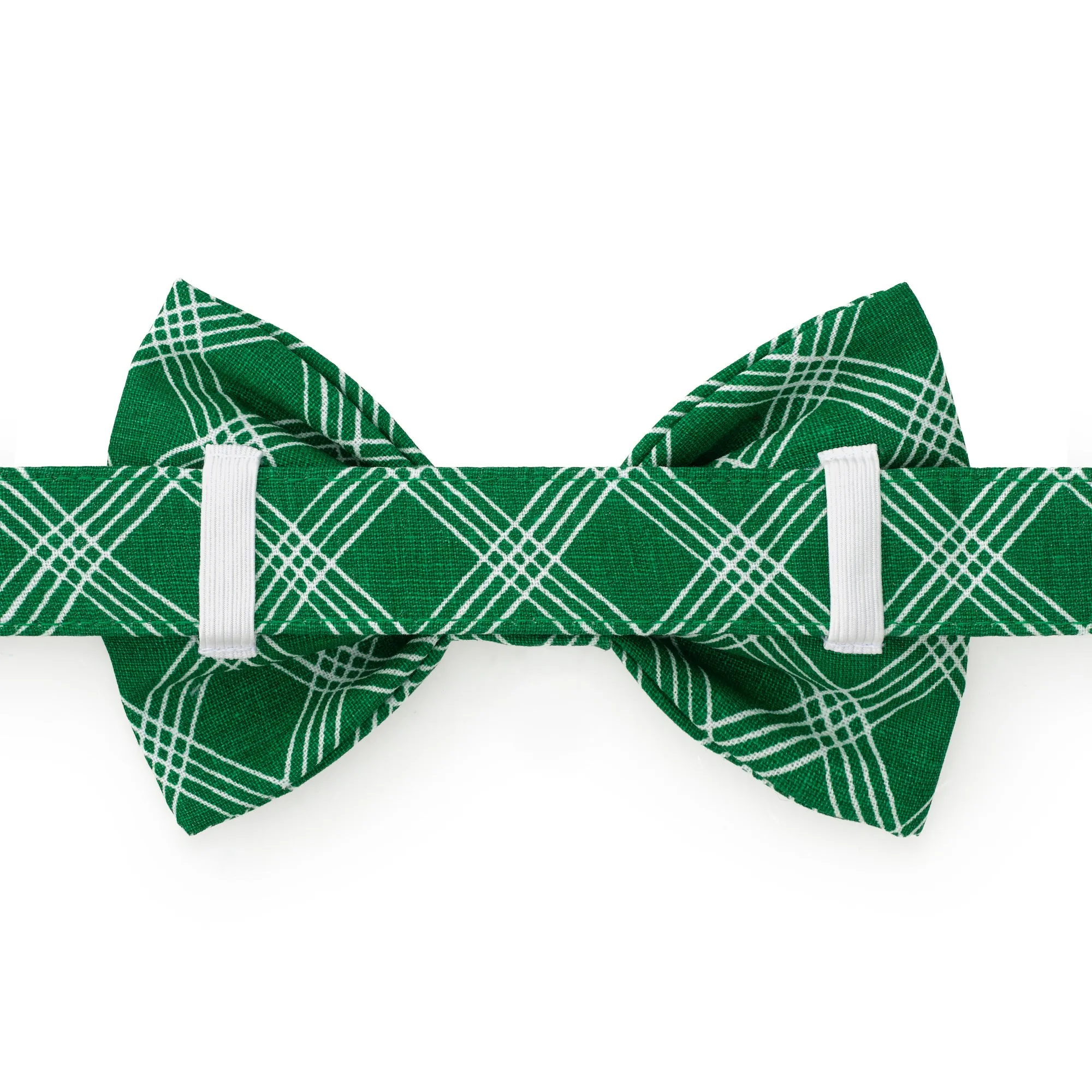 Emerald Plaid Bow Tie Collar